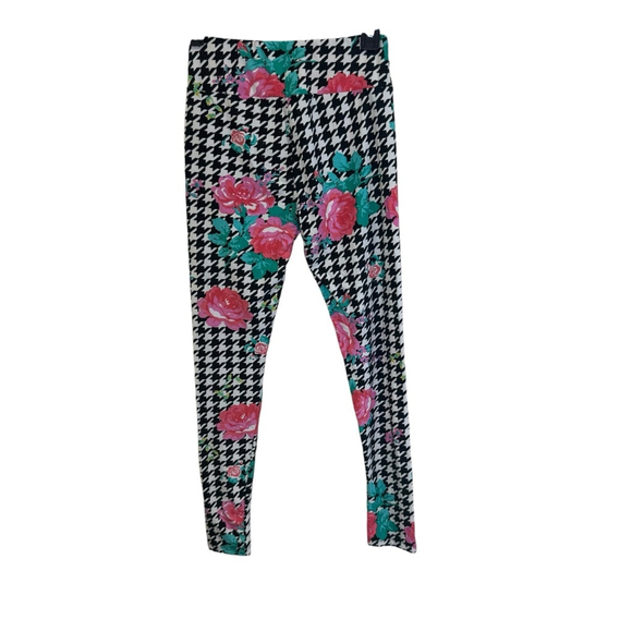 Women's Simply Comfortable Leggings One Size Black & White - Picture 1 of 4